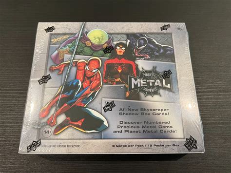 2022 marvel metal spiderman box|2022 skybox metal universe spider man.